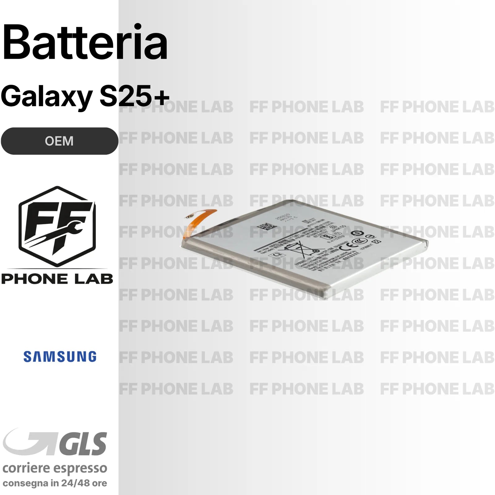 BATTERIA SAMSUNG GALAXY S25 PLUS SM-S936 NUOVA OEM PARI ORIGINALE + BIADESIVO