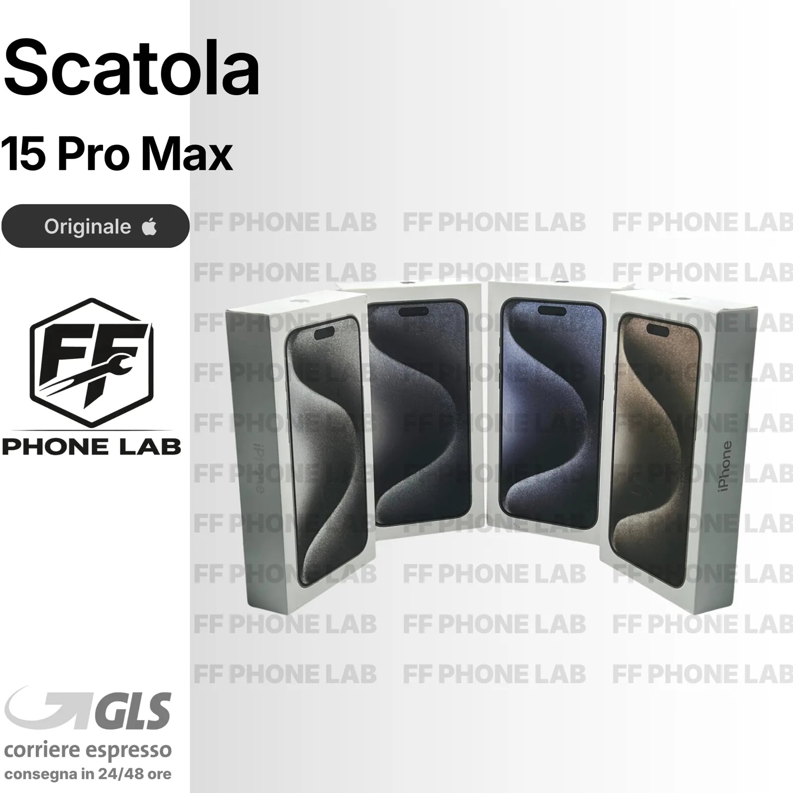 SCATOLA ORIGINALE APPLE IPHONE 15 PRO MAX A3106 VUOTA BOX
