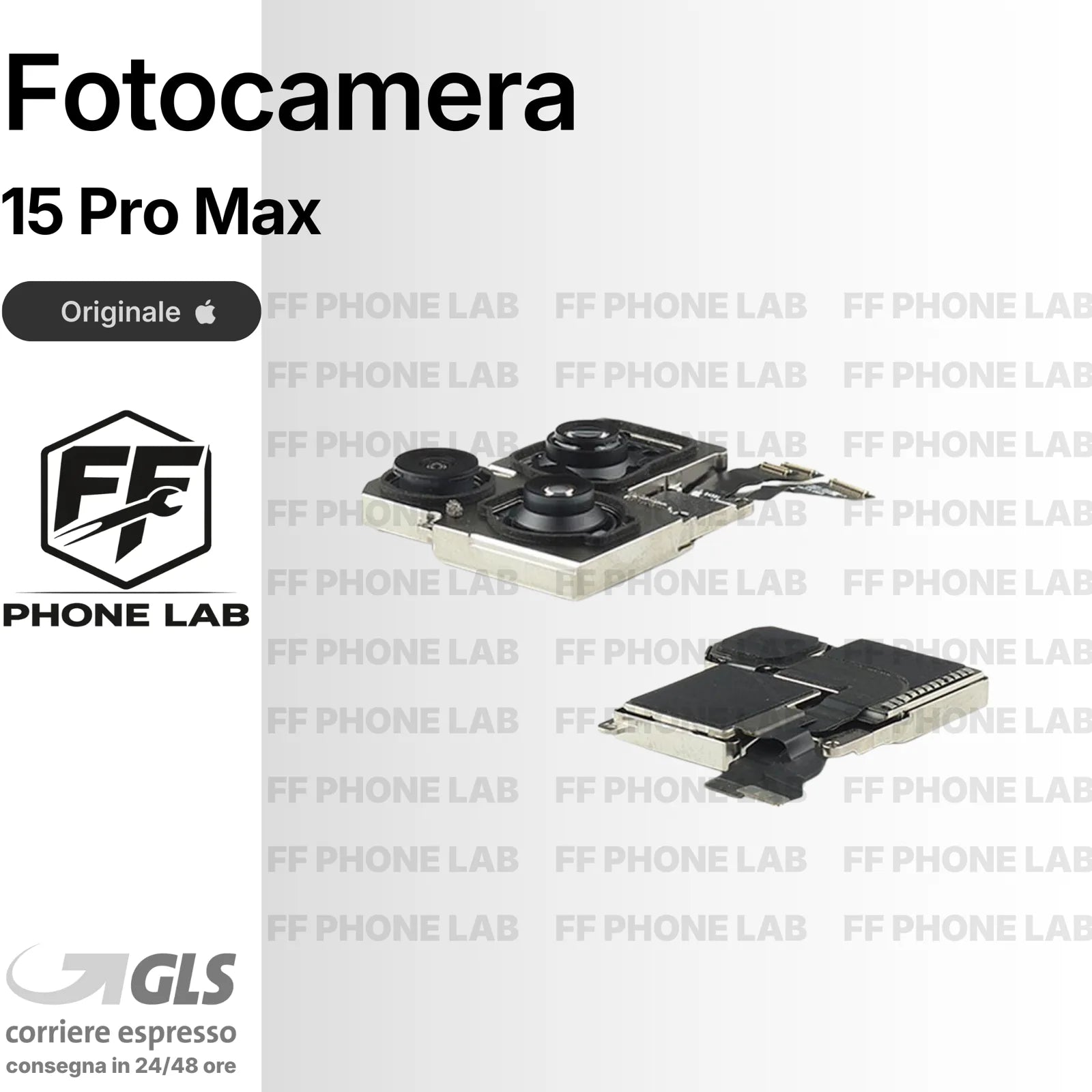 FOTOCAMERA POSTERIORE ORIGINALE APPLE IPHONE 15 PRO MAX PULLED BACK CAM RICAMBIO