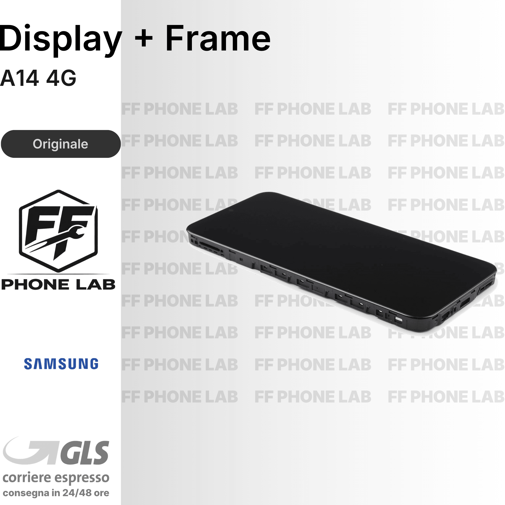 DISPLAY OLED SAMSUNG GALAXY A14 4G SCHERMO COMPLETO CON FRAME SERVICE PACK
