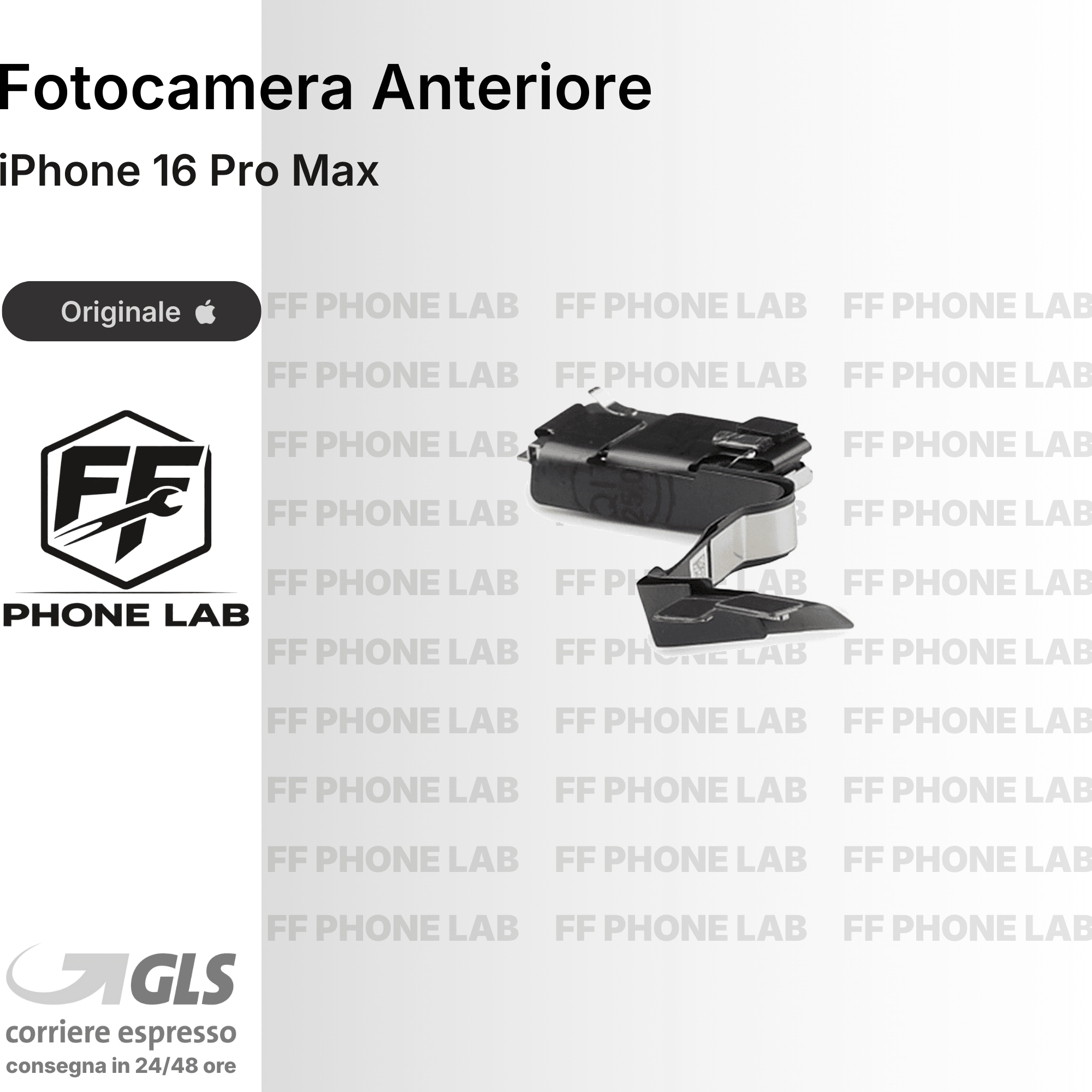 FOTOCAMERA ANTERIORE APPLE IPHONE 16 PRO MAX PULLED SENZA FACE ID RICAMBIO