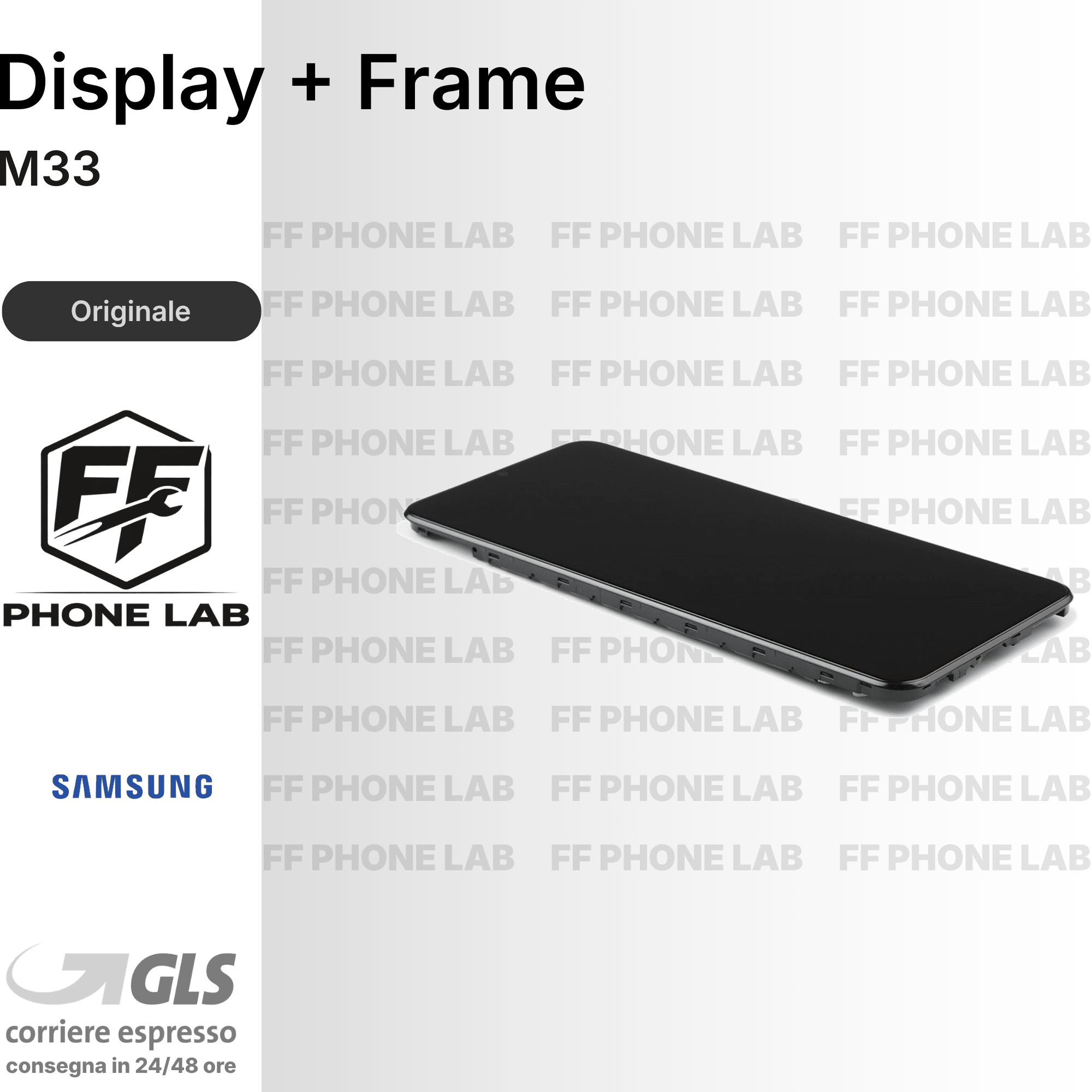DISPLAY OLED SAMSUNG GALAXY M33 SCHERMO COMPLETO CON FRAME SERVICE PACK