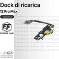 FLAT DOCK CONNETTORE DI RICARICA APPLE IPHONE 12 PRO MAX ORIGINALE 100% + MIC
