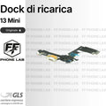 FLAT DOCK CONNETTORE DI RICARICA PER APPLE IPHONE 13 MINI ORIGINALE 100% + MIC