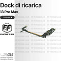 FLAT DOCK CONNETTORE DI RICARICA PER APPLE IPHONE 13 PRO MAX ORIGINALE + MIC