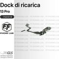 FLAT DOCK CONNETTORE DI RICARICA PER APPLE IPHONE 13 PRO ORIGINALE 100% + MIC