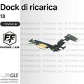 FLAT DOCK CONNETTORE DI RICARICA PER APPLE IPHONE 13 ORIGINALE 100% + MIC