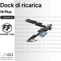 FLAT DOCK CONNETTORE DI RICARICA PER APPLE IPHONE 14 PLUS ORIGINALE 100% + MIC