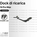 FLAT DOCK CONNETTORE DI RICARICA PER APPLE IPHONE 14 PRO MAX ORIGINALE + MIC