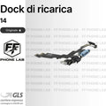 FLAT DOCK CONNETTORE DI RICARICA PER APPLE IPHONE 14 ORIGINALE 100% + MIC