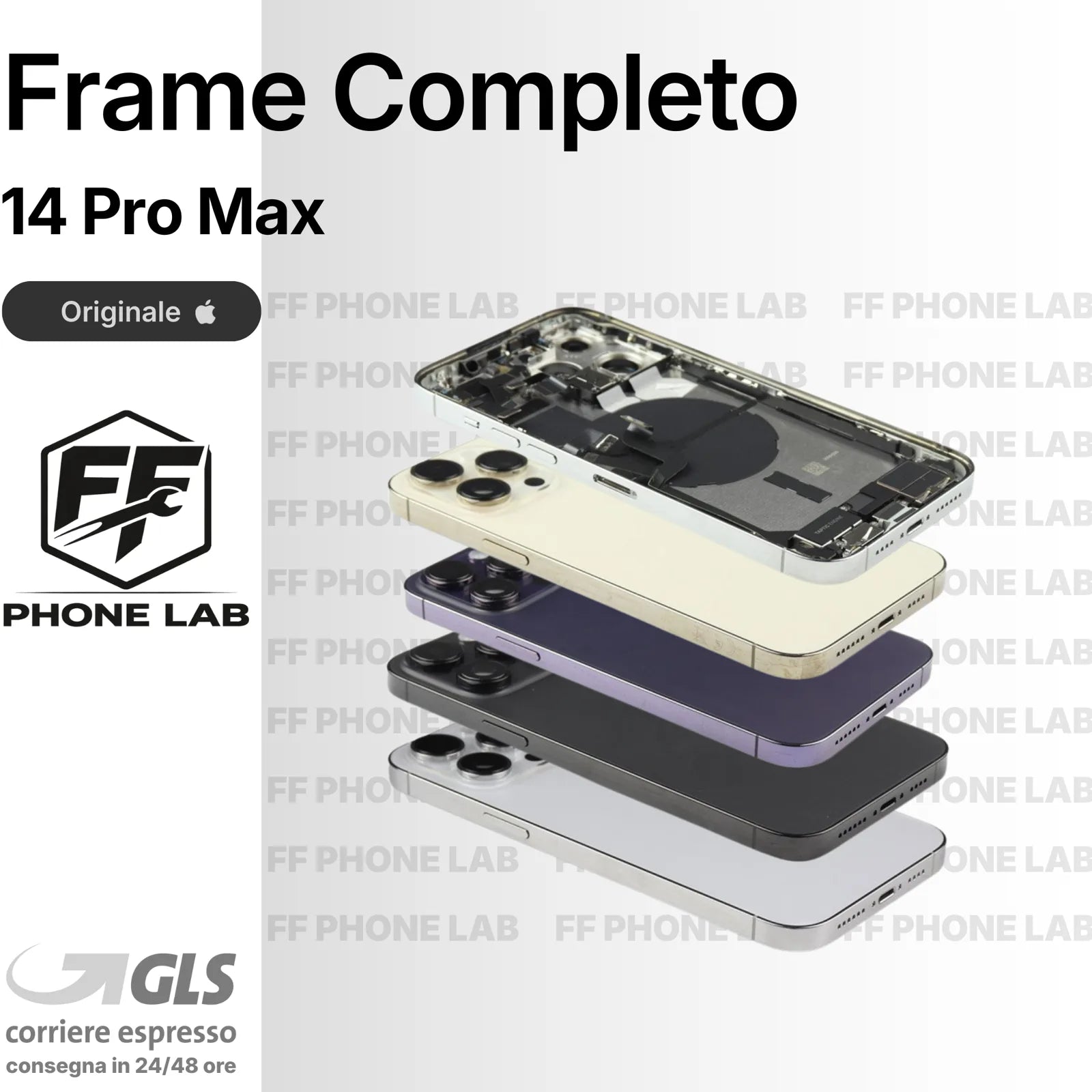 SCOCCA POSTERIORE ORIGINALE APPLE IPHONE 14 PRO MAX PULLED RICAMBIO