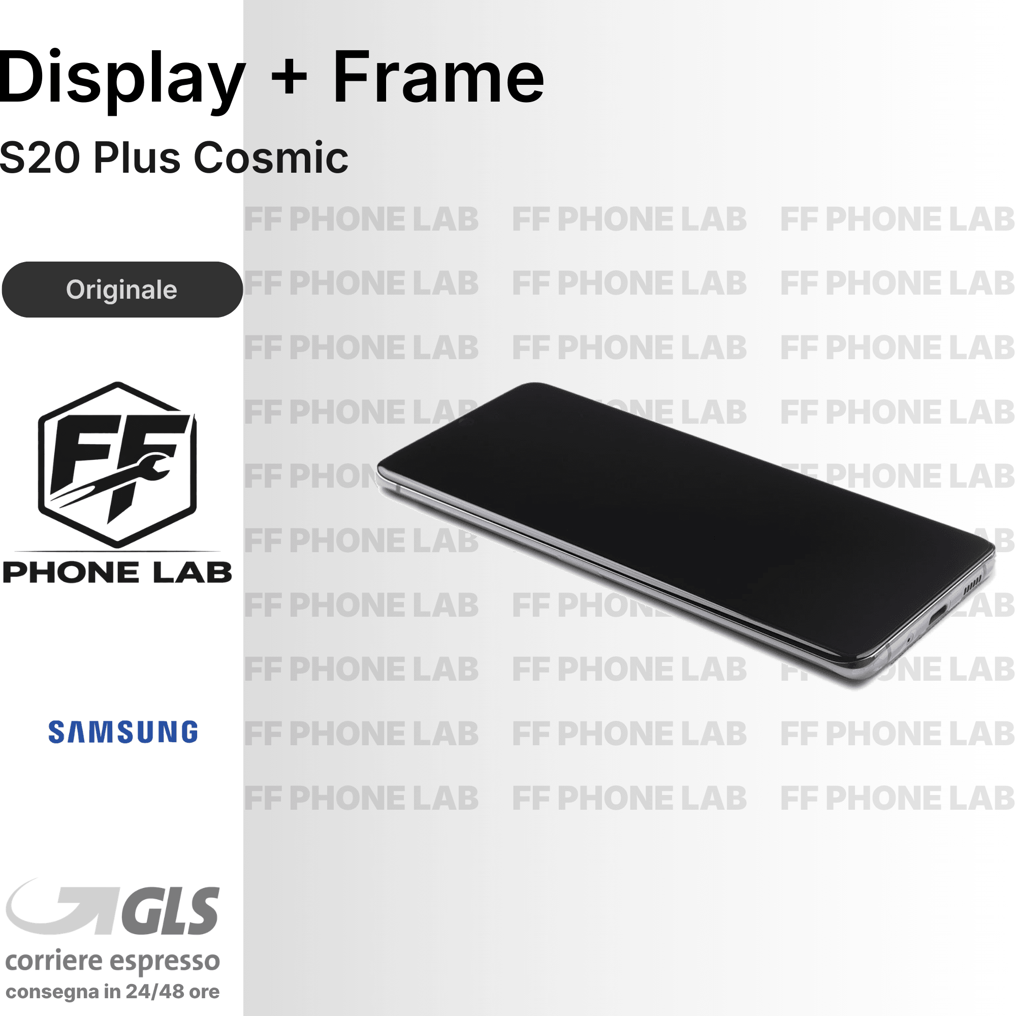 DISPLAY OLED SAMSUNG GALAXY S20 PLUS COSMIC SCHERMO COMPLETO CON FRAME RICAMBIO