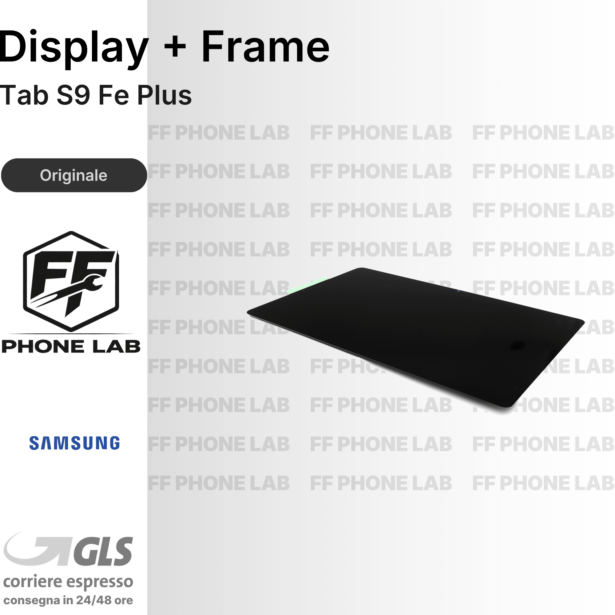 DISPLAY SAMSUNG GALAXY TAB S9 FE PLUS SM-X610/X616 SERVICE PACK RICAMBIO SCHERMO