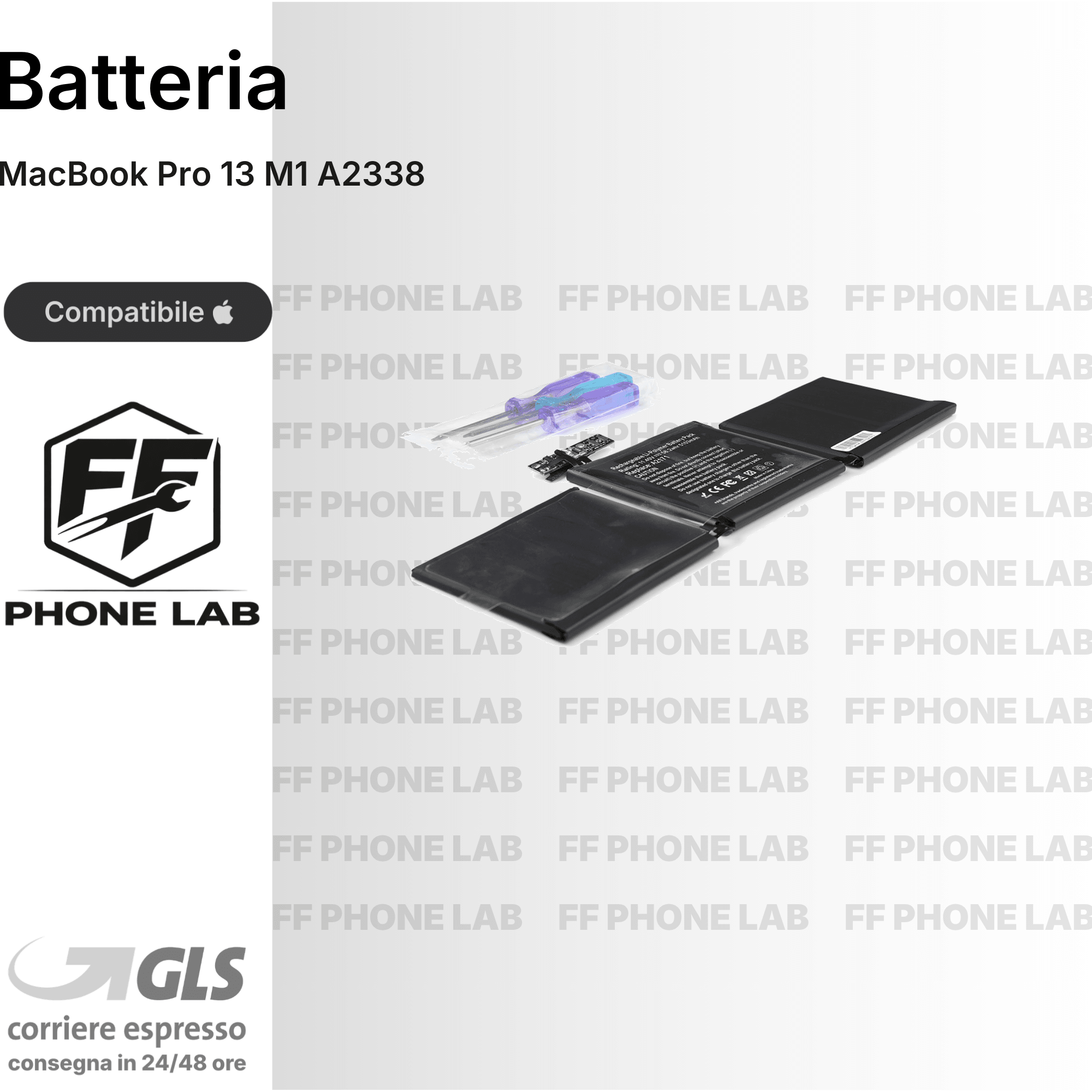 BATTERIA MACBOOK PRO 13 M1 A2338 RICAMBIO PILA ACCUMULATORE ALTA CAPACITA NUOVA