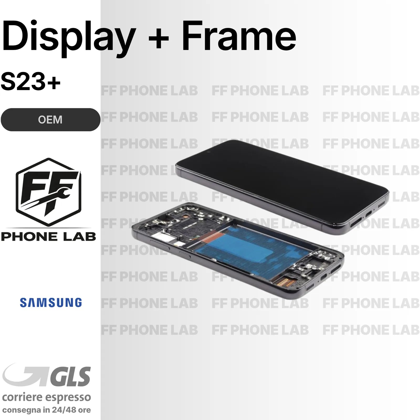 DISPLAY LCD TOUCH INCELL + FRAME PER SAMSUNG GALAXY S23 PLUS SM-S9916 HOUSING