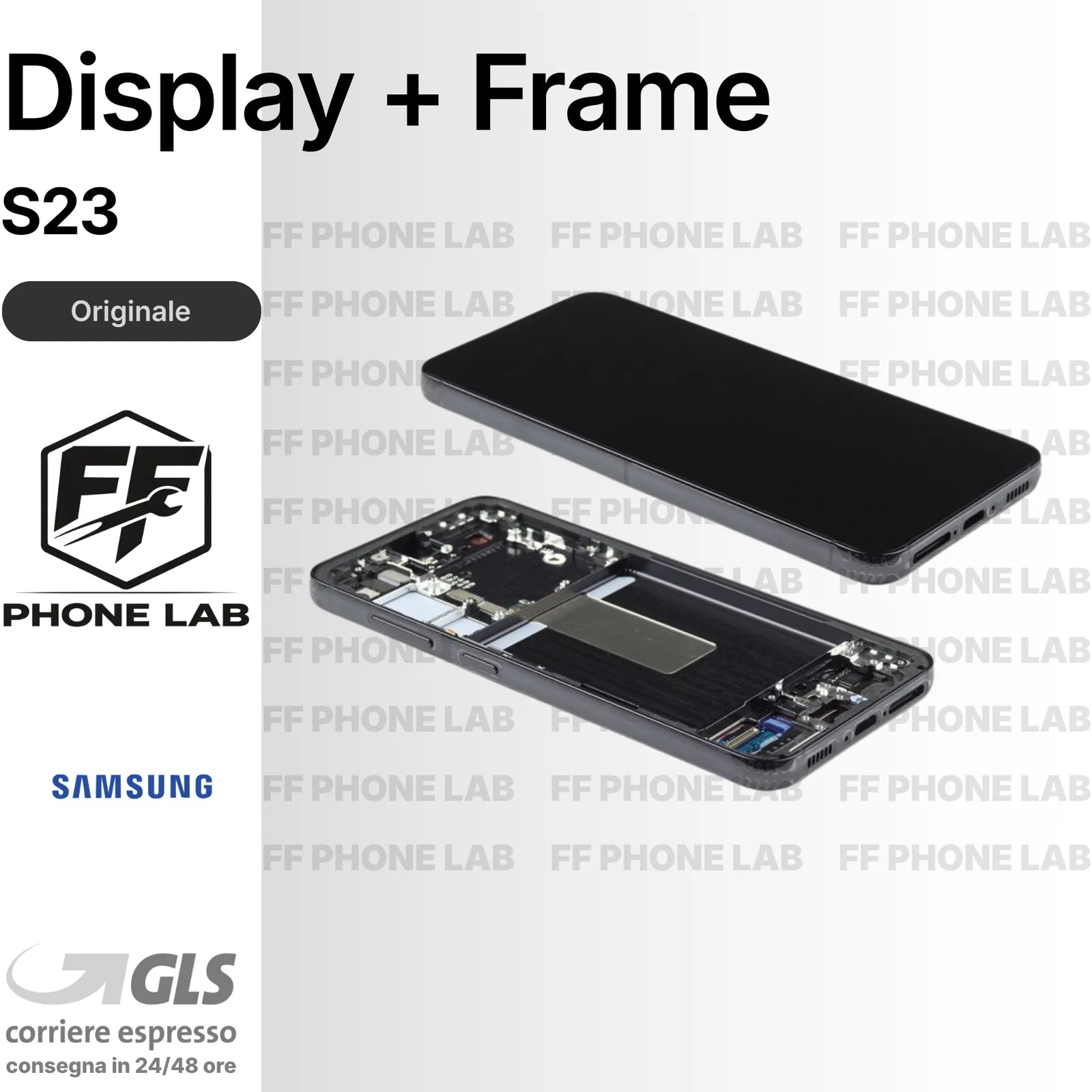 DISPLAY LCD TOUCH FRAME ORIGINALE SAMSUNG GALAXY S23 SM-S911 SERVICE PACK