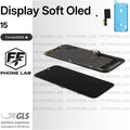 DISPLAY APPLE IPHONE 15 SOFT OLED PARI ORIGINALE SCHERMO TOUCH + ADESIVO