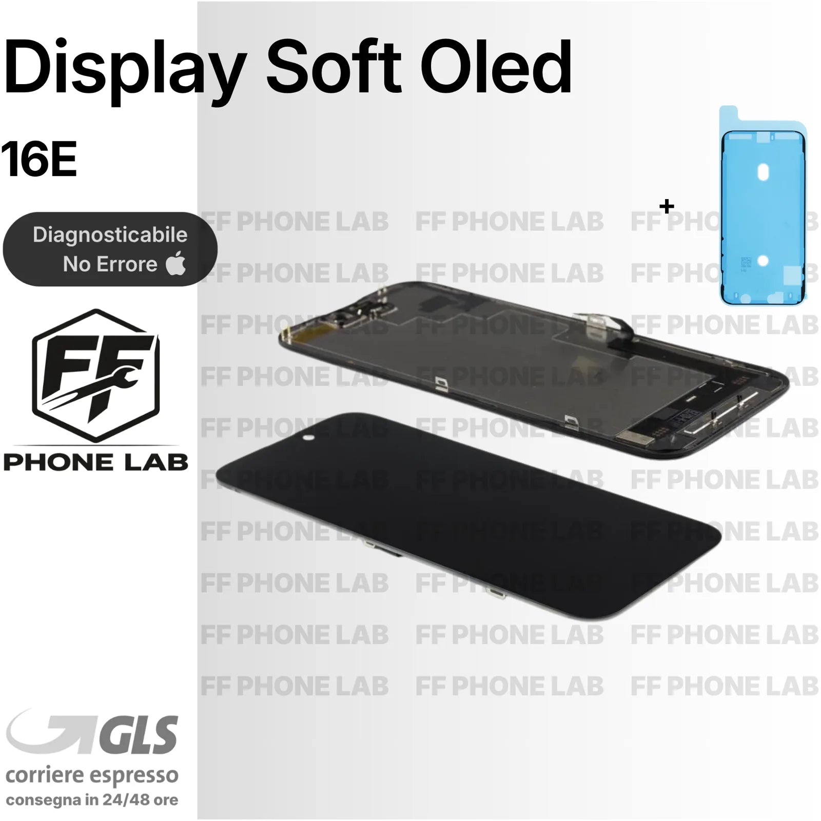 DISPLAY NO ERRORE IPHONE 16E APPLE PARI ORIGINALE SCHERMO TOUCH + ADESIVO