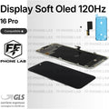 DISPLAY APPLE IPHONE 16 PRO SOFT OLED 120HZ PARI ORIGINALE SCHERMO + ADESIVO
