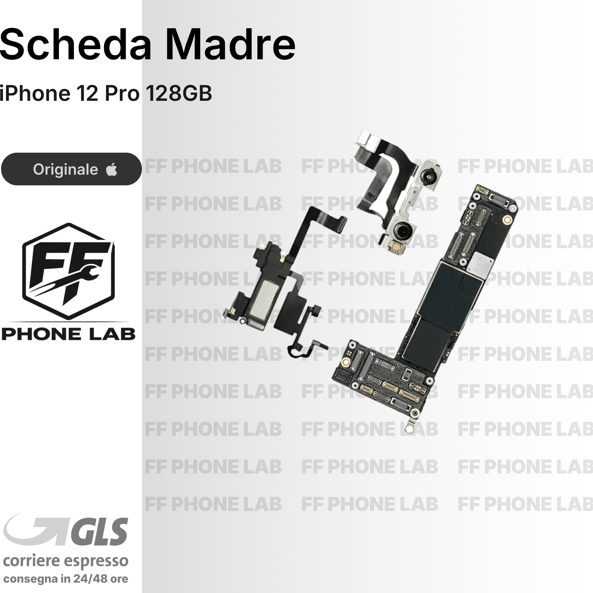 SCHEDA MADRE APPLE IPHONE 12 PRO 128GB FACE ID MOTHERBOARD NO ICLOUD RICAMBIO
