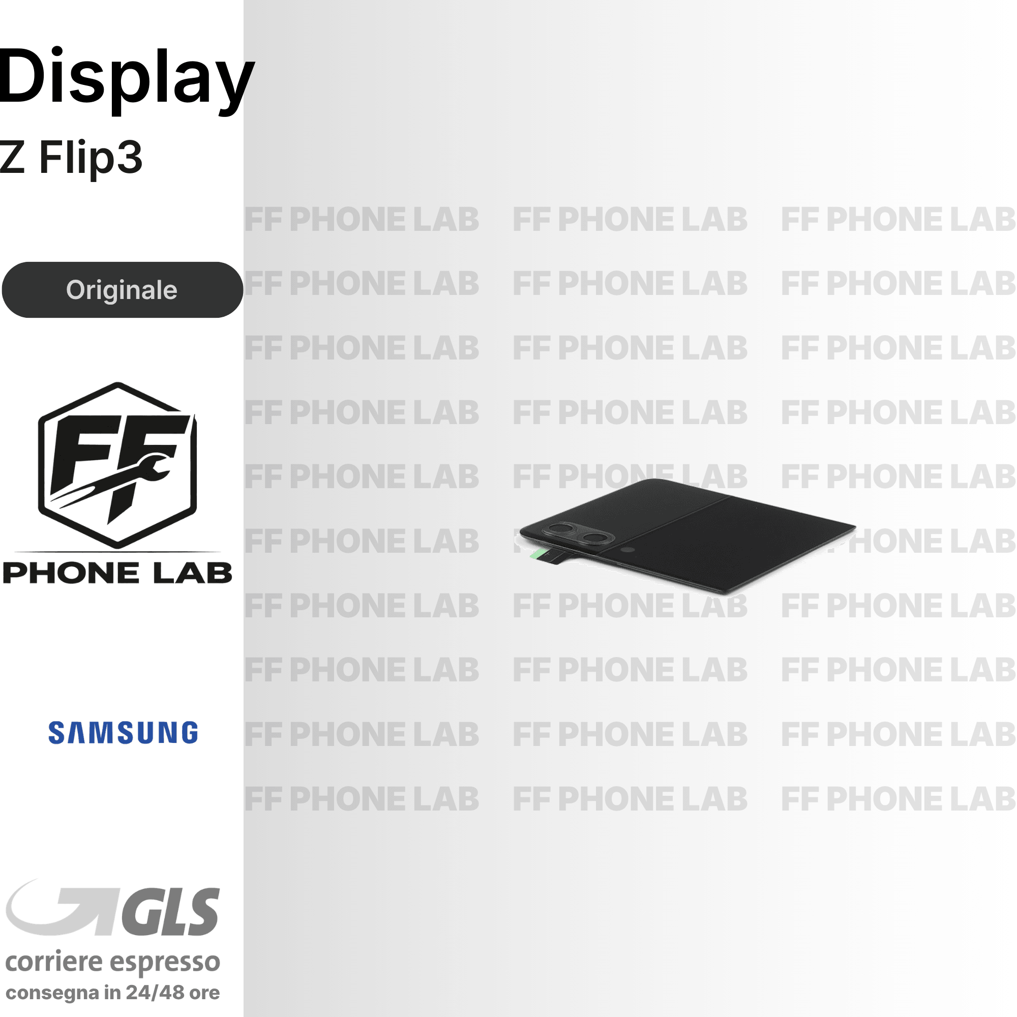DISPLAY OLED SAMSUNG GALAXY Z FLIP3 SCHERMO COMPLETO CON FRAME SERVICE PACK