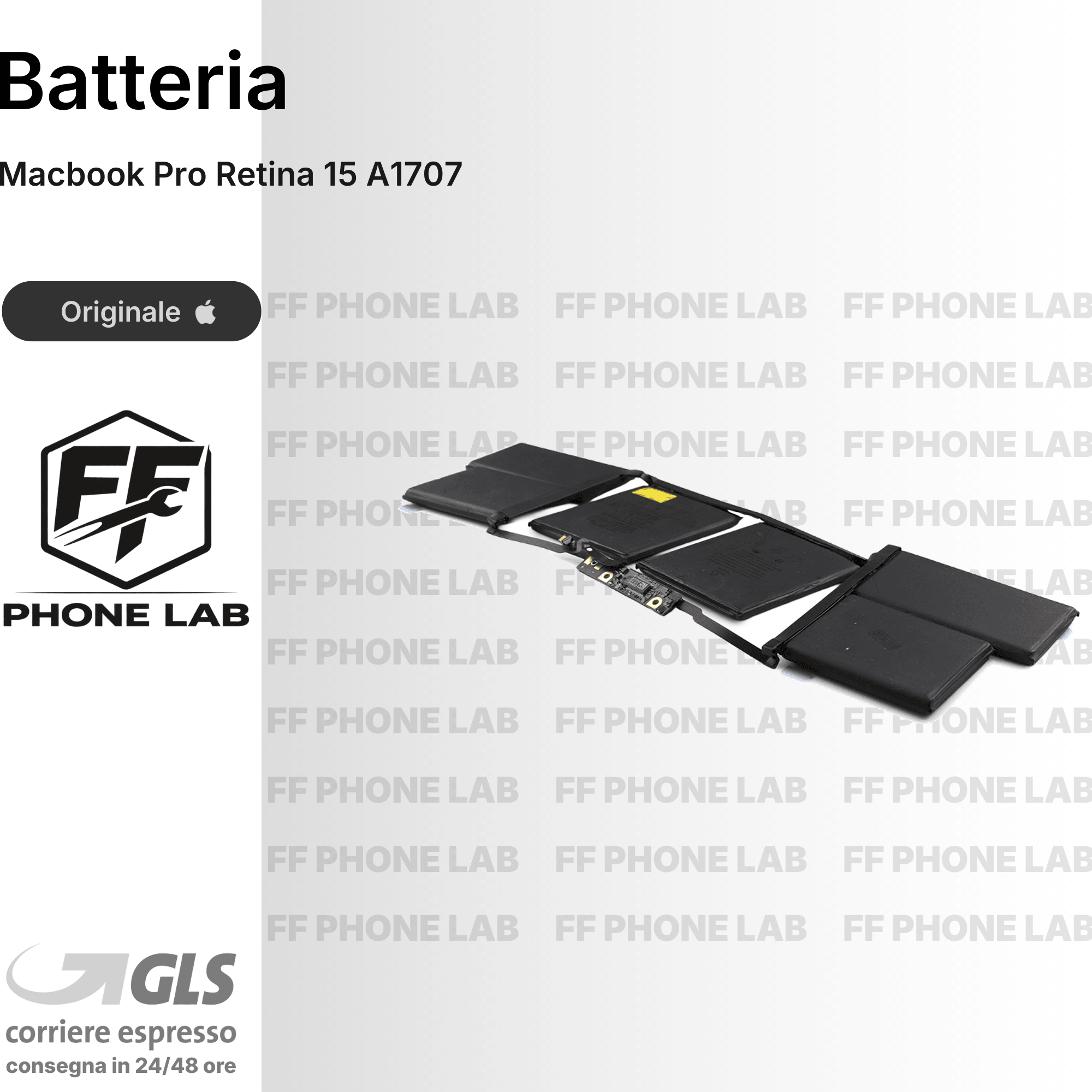 BATTERIA APPLE MACBOOK PRO RETINA 15 A1707