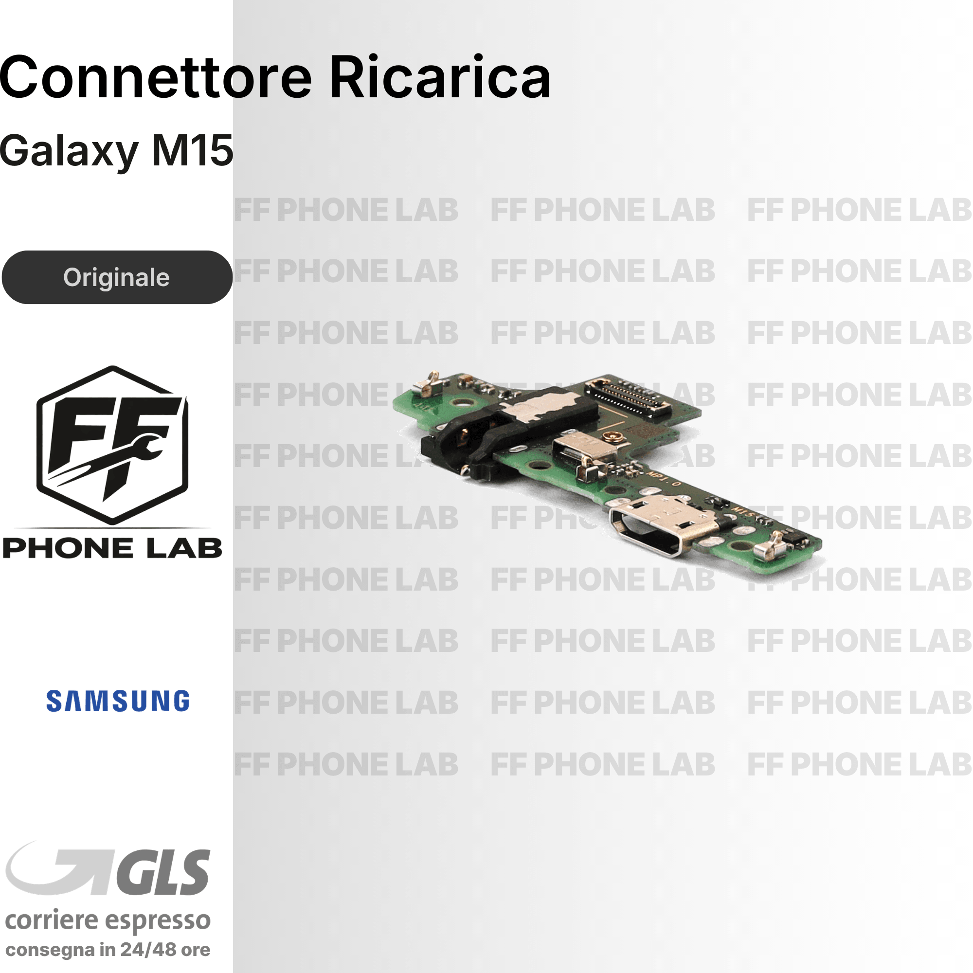 CONNETTORE RICARICA SAMSUNG GALAXY M15 RICAMBIO PORTA DOCK FLAT PER RIPARAZIONE