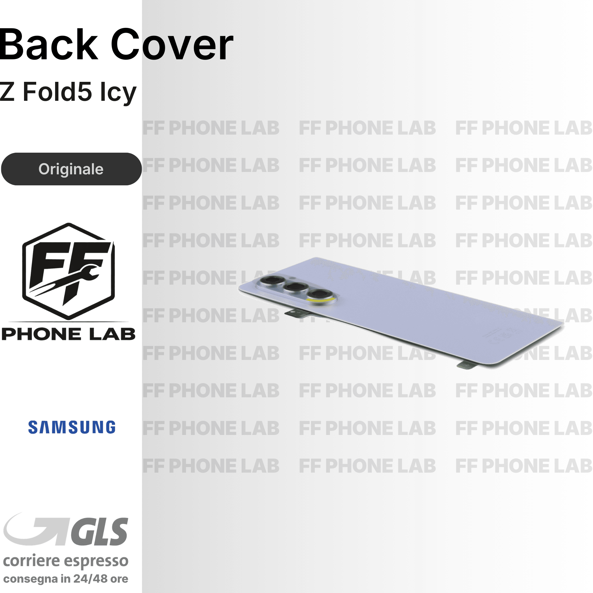 BACK COVER SCOCCA SAMSUNG GALAXY Z FOLD5 ICY SERVICE PACK