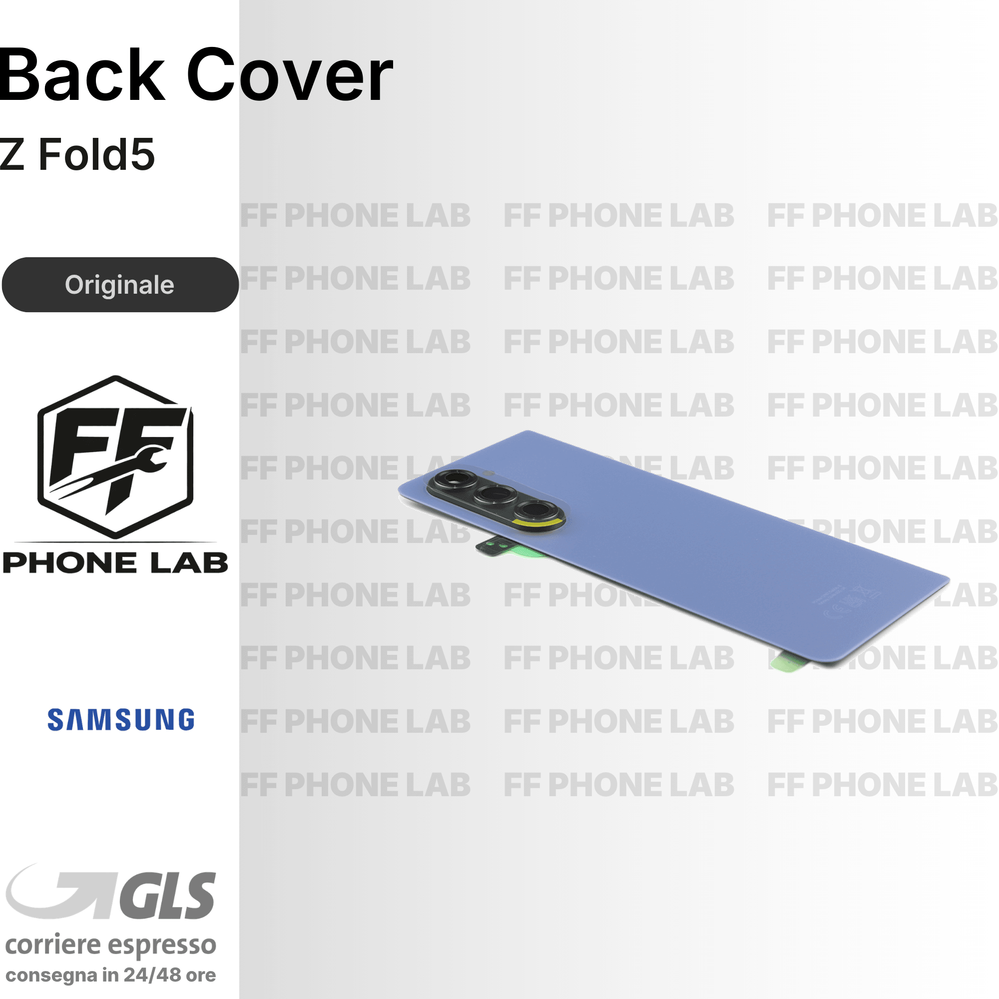 BACK COVER SCOCCA SAMSUNG GALAXY Z FOLD5 SERVICE PACK RICAMBIO POSTERIORE RETRO