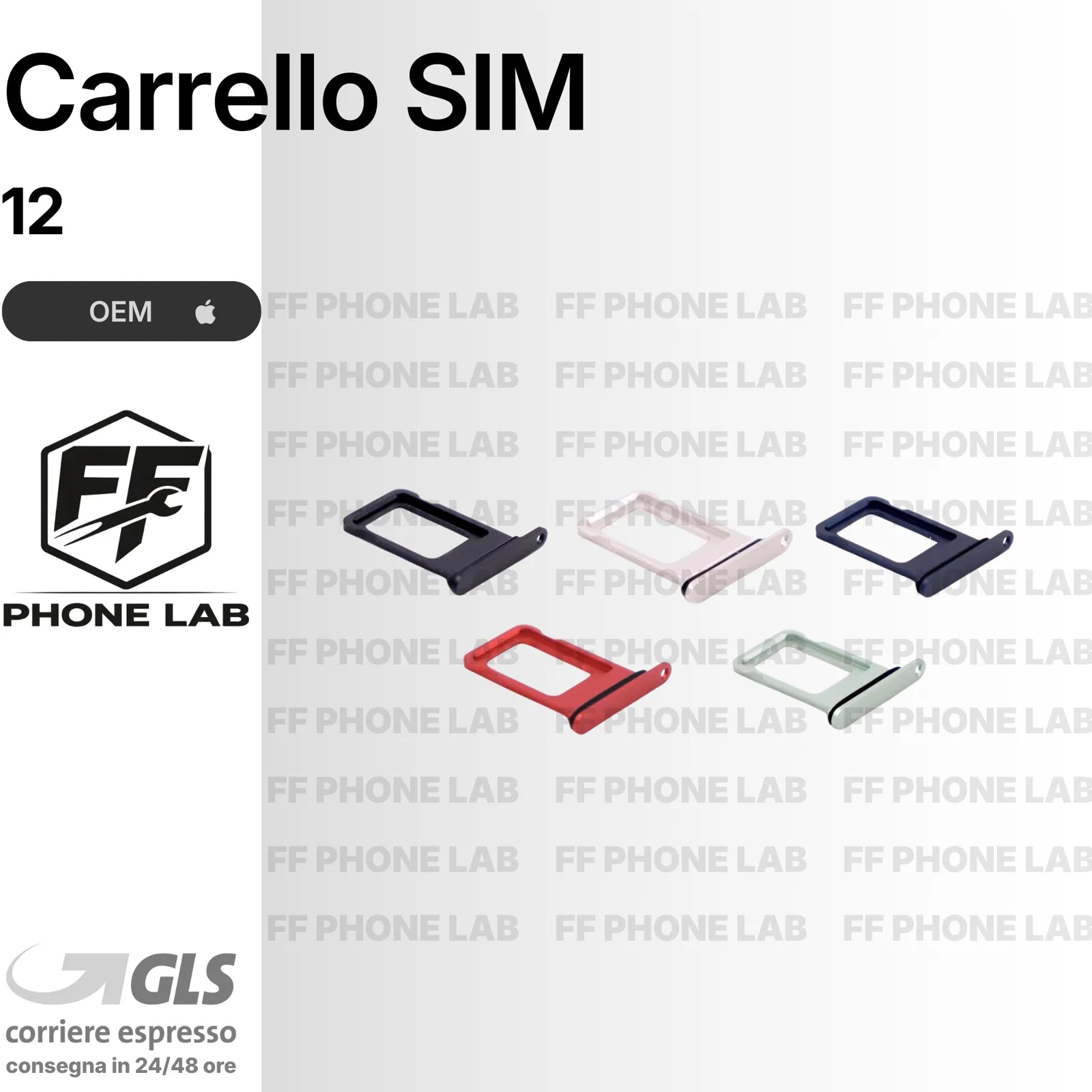 CARRELLO PORTA SIM CARD APPLE IPHONE 12 SLOT SCHEDA SIM NUOVO OEM