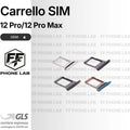 CARRELLO PORTA SIM CARD APPLE IPHONE 12 PRO/12 PRO MAX SLOT SCHEDA SIM NUOVO OEM