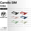 CARRELLO PORTA SIM CARD APPLE IPHONE 13 MINI SLOT SCHEDA SIM NUOVO OEM