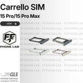 CARRELLO PORTA SIM CARD APPLE IPHONE 15 PRO/15 PRO MAX SLOT SCHEDA SIM NUOVO OEM