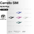 CARRELLO PORTA SIM CARD APPLE IPHONE 16 /16 PLUS SLOT SCHEDA NUOVO OEM