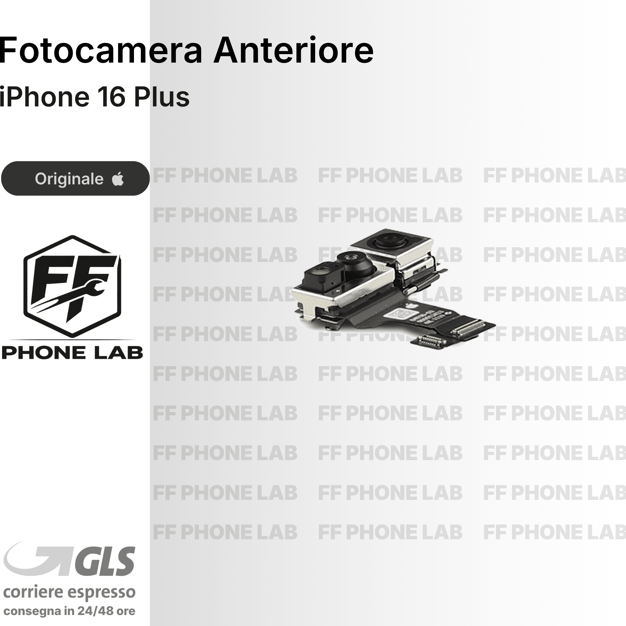 FOTOCAMERA ANTERIORE APPLE IPHONE 16 PLUS PULLED SENZA FACE ID RICAMBIO