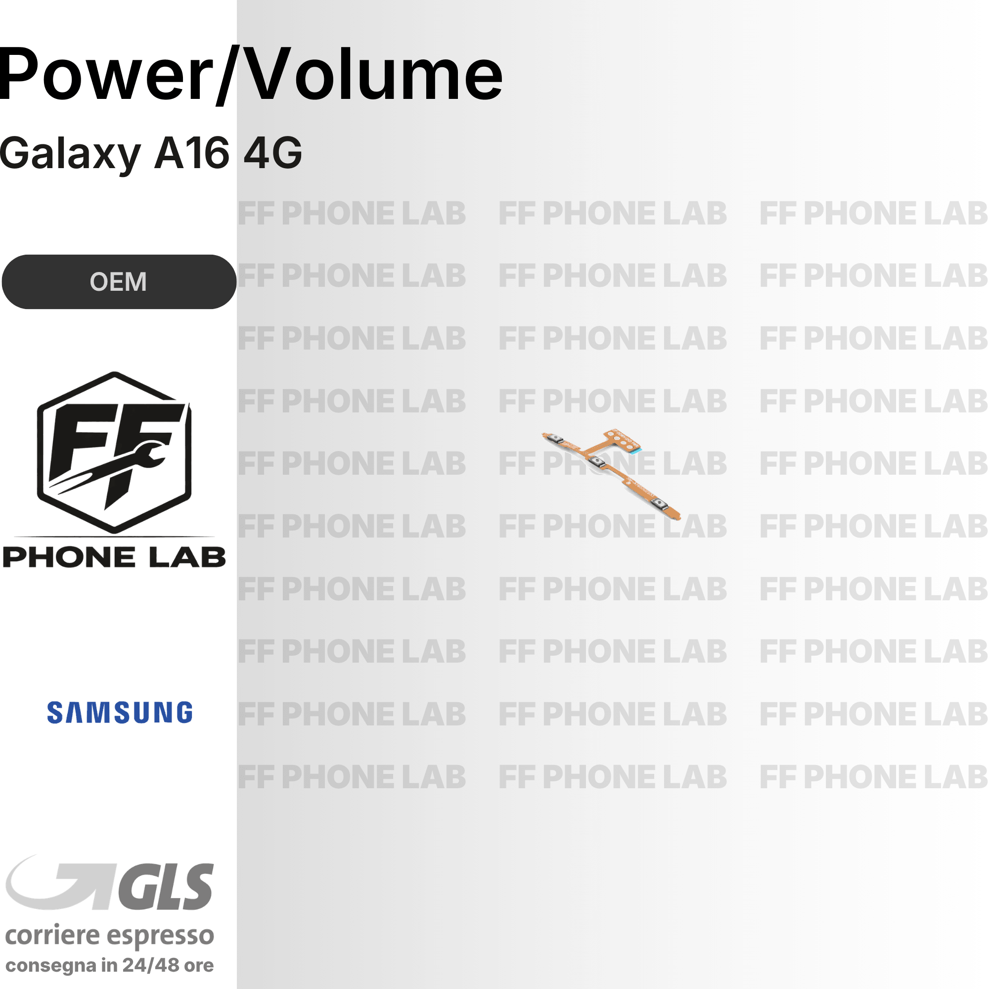 FLAT TASTI ACCENSIONE E VOLUME SAMSUNG GALAXY A16 POWER VOLUME FLEX RICAMBIO