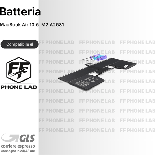 BATTERIA MACBOOK AIR 13.6 M2 A2681 RICAMBIO PILA ACCUMULATORE ALTA CAPACITA