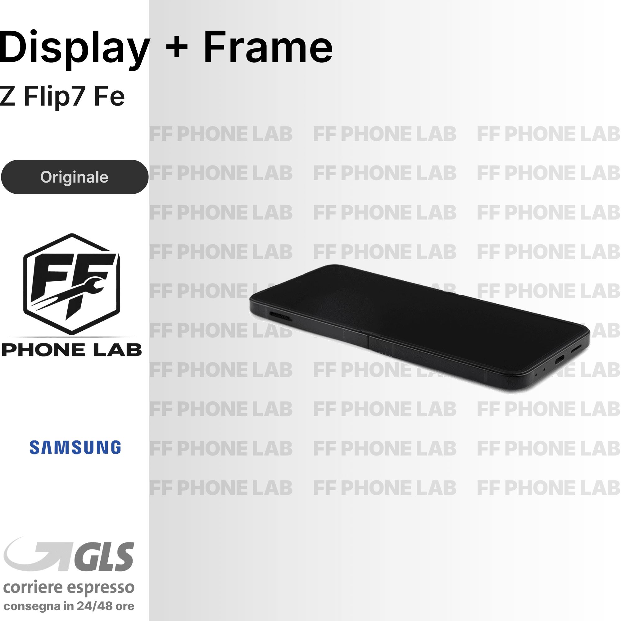 DISPLAY OLED SAMSUNG GALAXY Z FLIP7 FE SM-F761B SCHERMO COMPLETO CON FRAME LCD