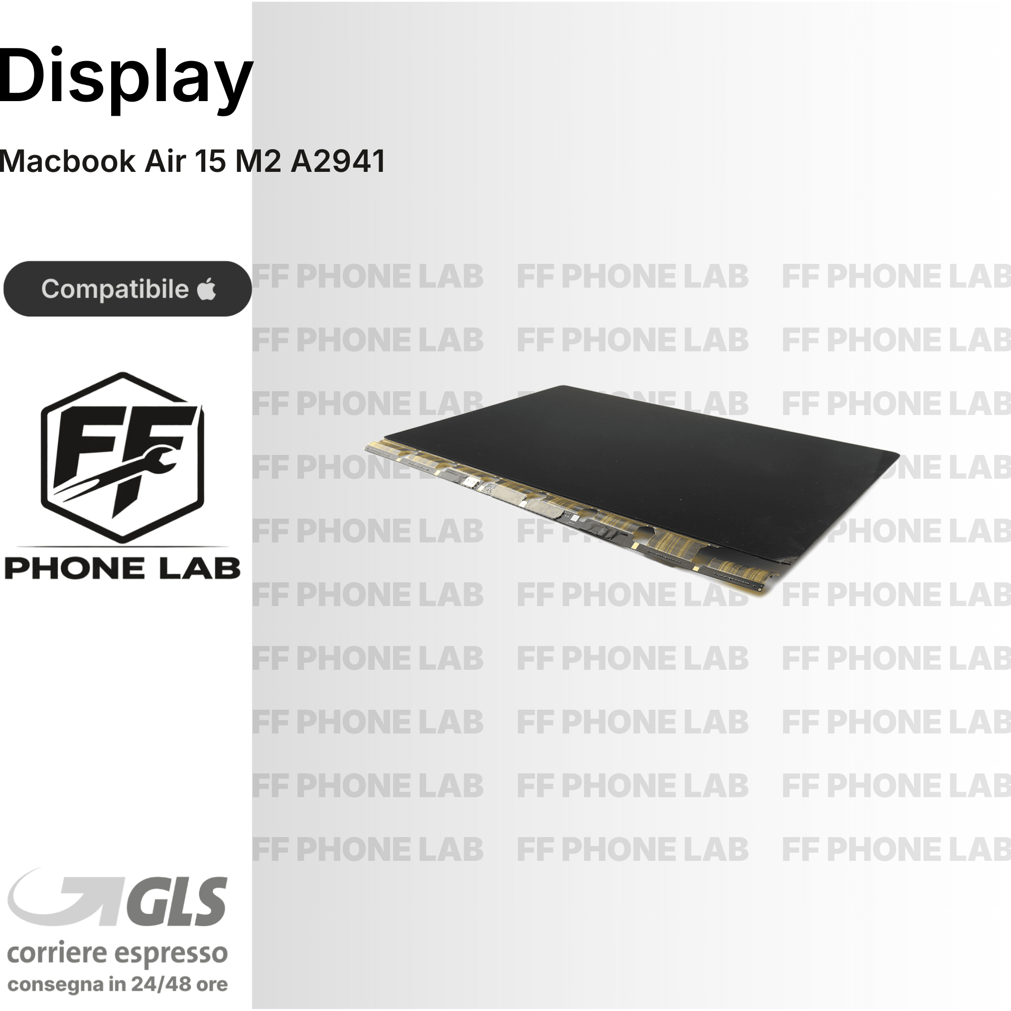 DISPLAY MACBOOK AIR 15 A2941 RICAMBIO SCHERMO LCD RETINA SCREEN PER RIPARAZIONE