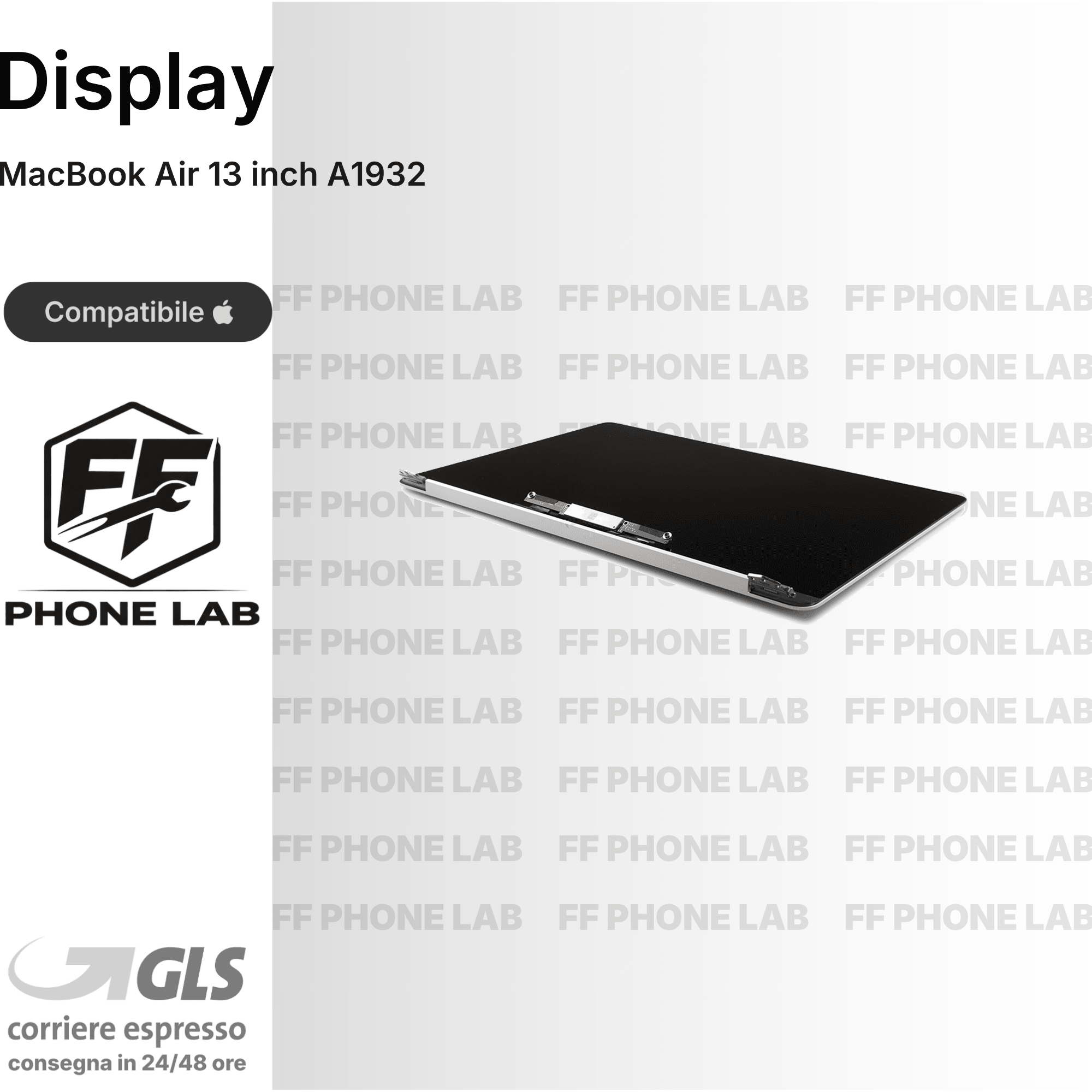 DISPLAY MACBOOK AIR 13 A1932 RICAMBIO SCHERMO LCD RETINA SCREEN PER RIPARAZIONE