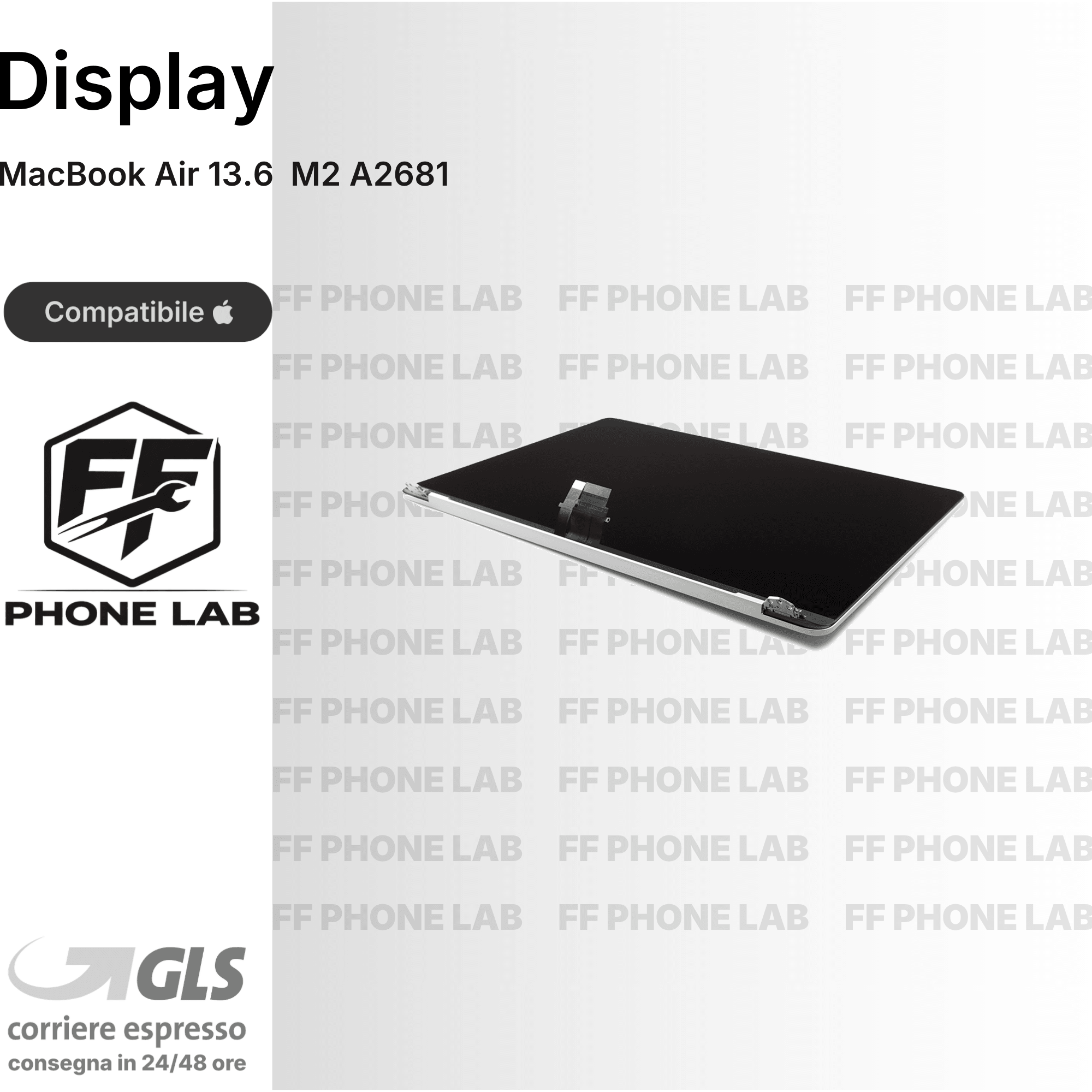 DISPLAY MACBOOK AIR 13.6 M2 A2681 RICAMBIO SCHERMO LCD RETINA SCREEN NUOVO