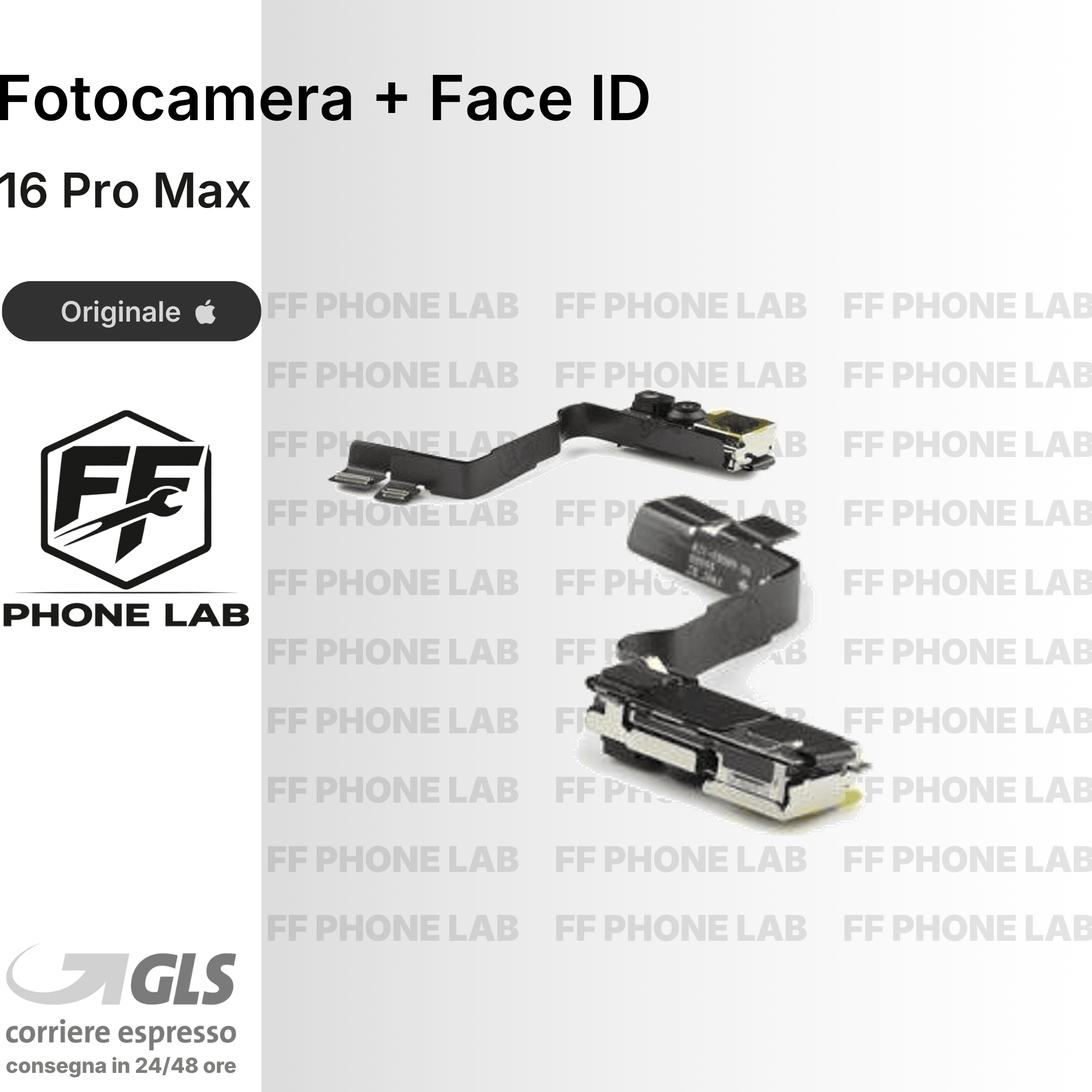 FOTOCAMERA ANTERIORE + FACE ID NO ERRORE IPHONE 16 PRO MAX CALIBRABILE ORIGINALE